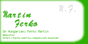 martin ferko business card
